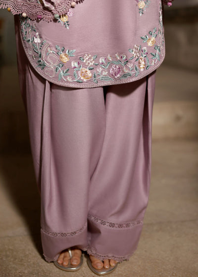 Cross Stitch Unstitched RTS Marina Embroidered Suits 3 Piece CS25MW D-01 Mauve Mist - Winter Collection