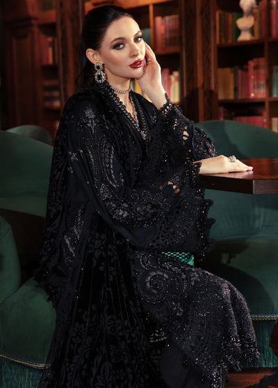 Luxe by Maria B Unstitched Embroidered Velvet 3 Piece MB25LW D7 - Winter Collection