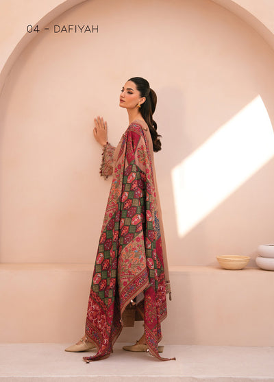 Rang e Khizaan by Xenia Unstitched Khaddar Embroidered Suits 3 Piece XE25SW D-04 DAFIYAH - Winter Collection