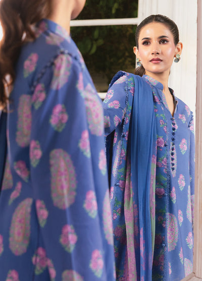 M Basics By Maria B Unstitched Digital Printed Linen 3 Piece MB25UW 1110-B - Winter Collection