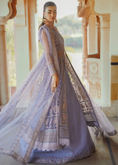 Mehr-un-Nissa By Florent Unstitched Wedding Embroidered Net 4 Piece FL25 FL-2 ZEENAT - Formals Collection
