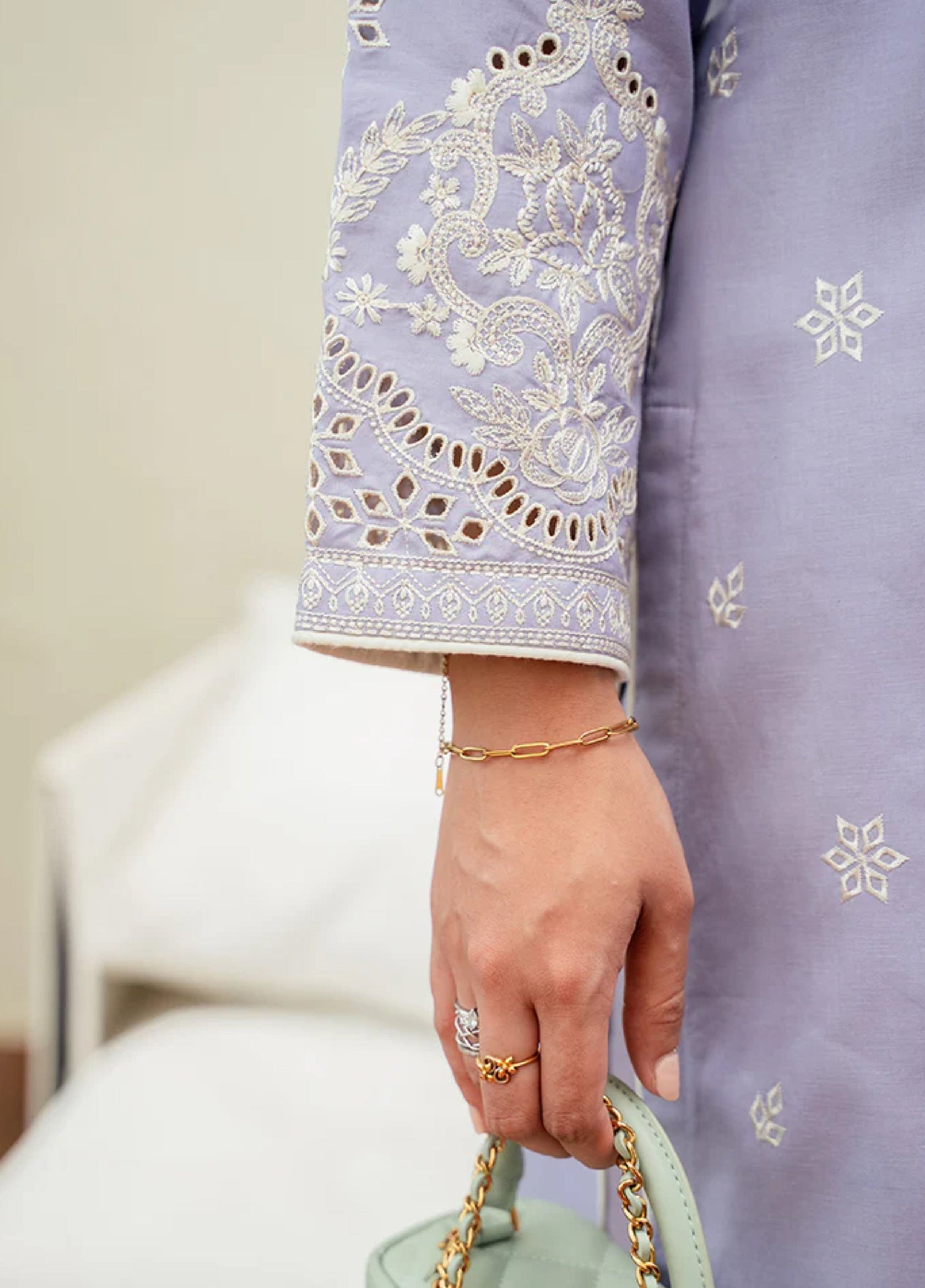 Basics by Gulaal Pret Embroidered Lawn 2 Piece DW-06 Serene Lilac - Summer Collection