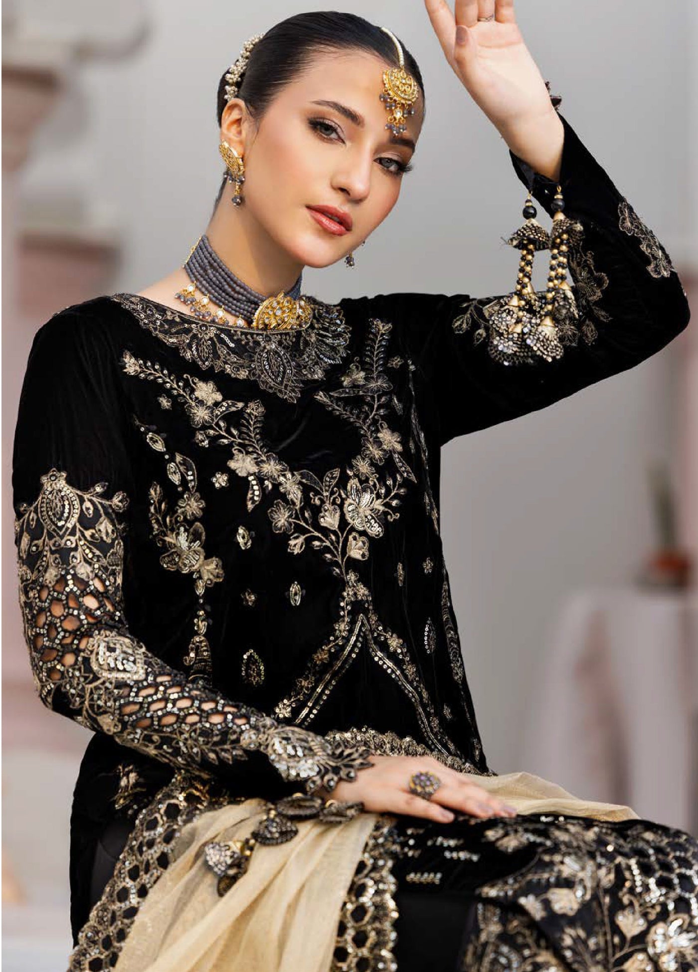 Andaz E Makhmal by Zebtan Unstitched Velvet ZB25 ZAM-10 - Festive Collection
