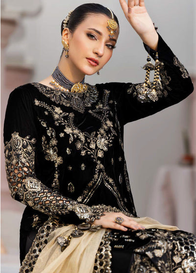 Andaz E Makhmal by Zebtan Unstitched Velvet ZB25 ZAM-10 - Festive Collection