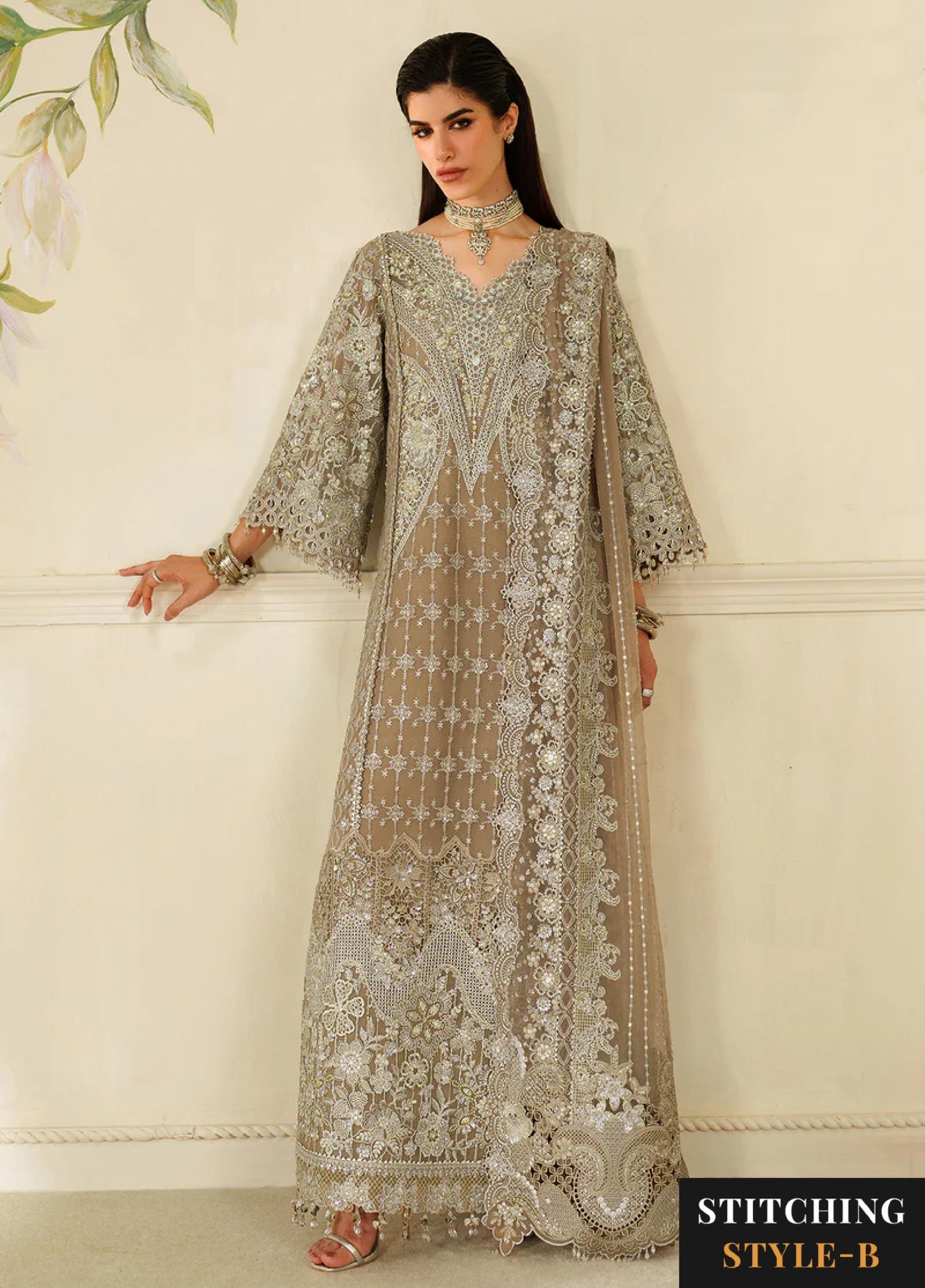 Chantelle by Baroque Unstitched Embroidered Organza 3 piece BQ25CF V14- D 08 - Formals Collection