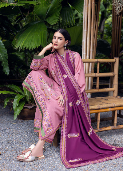 Symphony Hemline by Mushq Unstitched Karandi Embroidered 3 Piece MU25SK Opal Gleam - Winter Collection