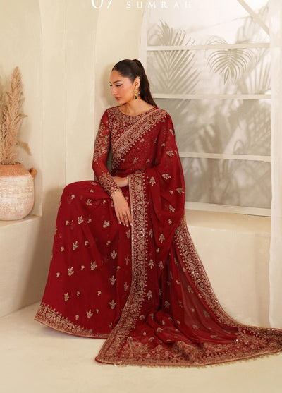 Meesa by Zarif Unstitched Chiffon Embroidered Suits 3 Piece ZAF25MF ZRF-ML-07 SUMRAH - Winter Collection