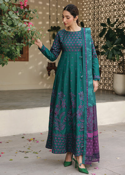 Xenia Unstitched Slub Khaddar Unstitched Embroidered Suits 3 Piece XE25SK D-07 Dilnaza - Winter Collection