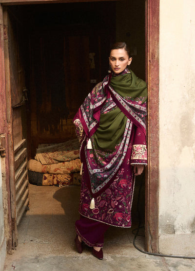 Jugnu by Hussain Rehar Unstitched Karandi Embroidered Suits 3 Piece HR25JW Tiran - Winter Collection