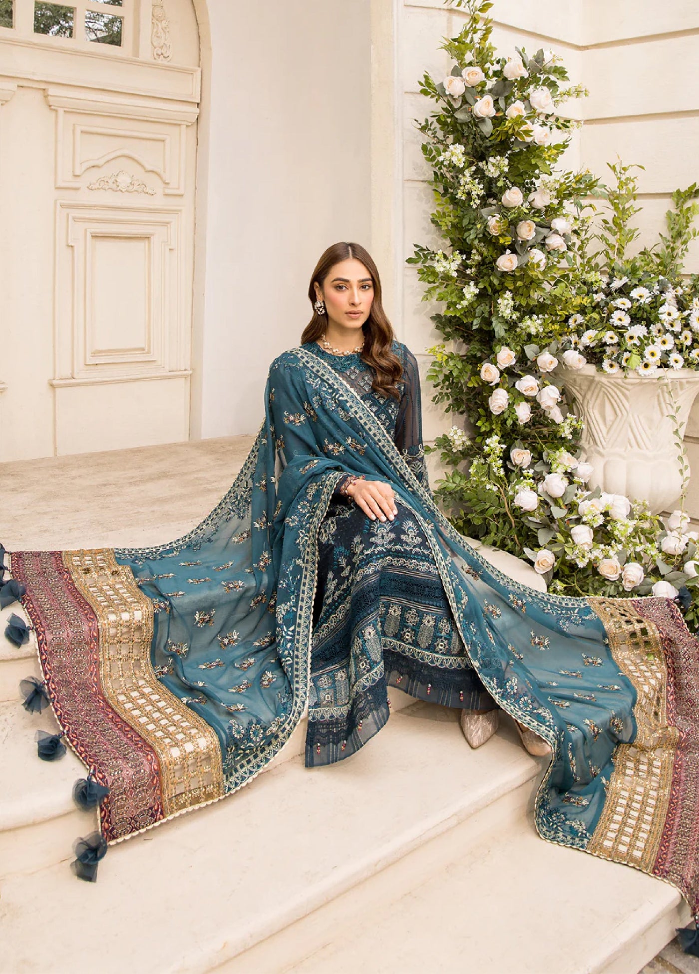 Xenia Formal Unstitched Luxury Chiffon Suits 3 Piece XE25FL Famiya - Formals Collection