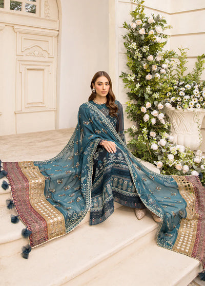 Xenia Formal Unstitched Luxury Chiffon Suits 3 Piece XE25FL Famiya - Formals Collection