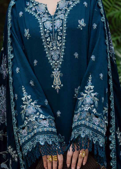 Nureh Exclusive Unstitched Luxury Leather Peach Embroidered Suits 3 Piece NU25LV NE-183 - Festive Collection