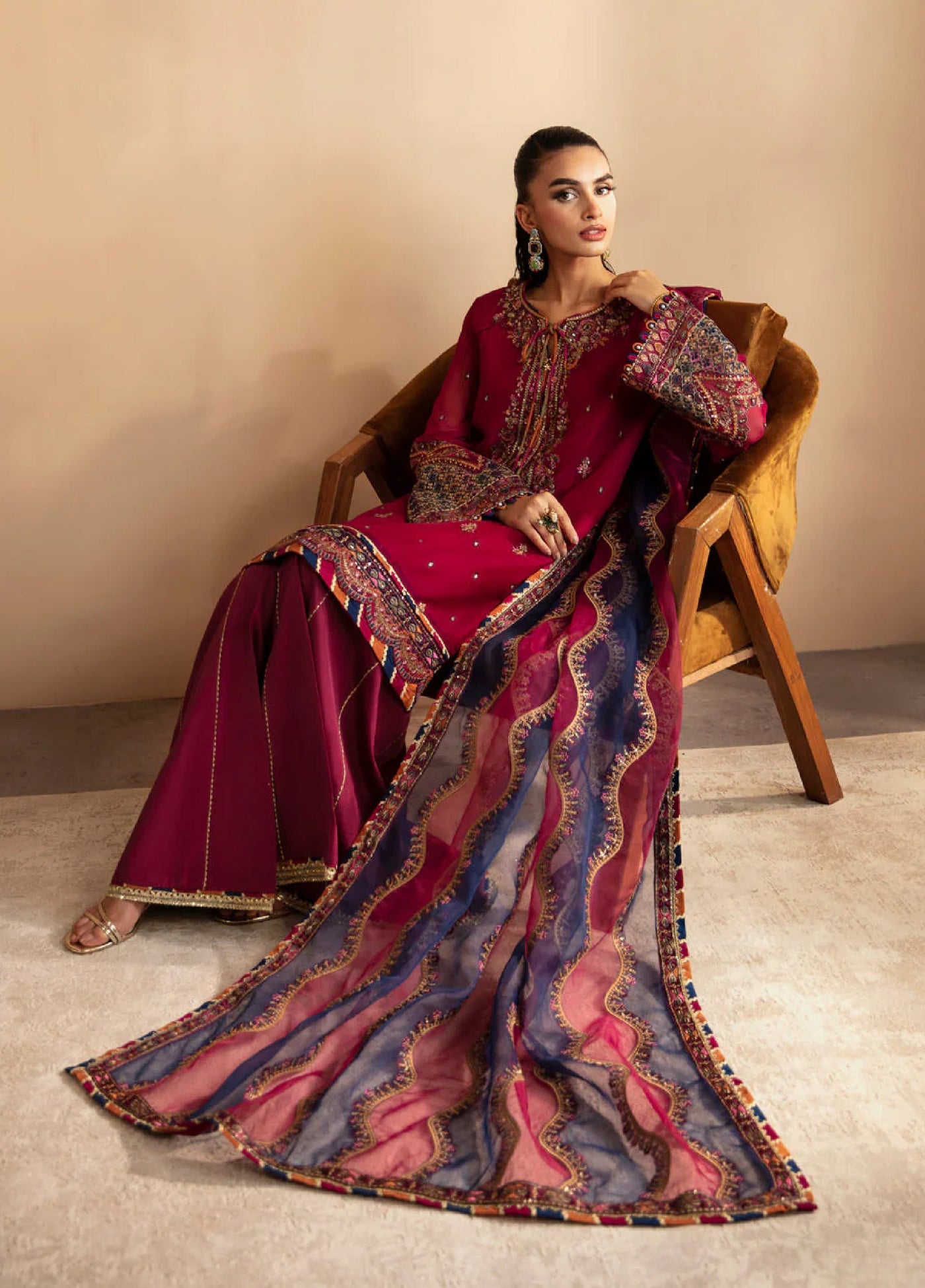 Xenia Formal Unstitched Luxury Chiffon Suits 3 Piece XE25FL Mehkash - Formals Collection