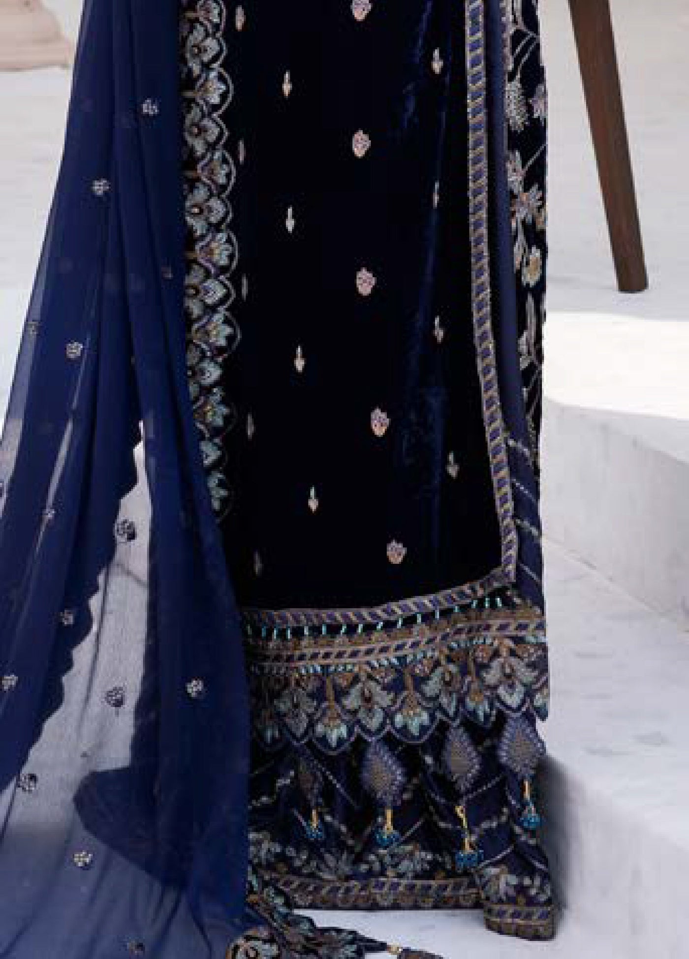 Andaz E Makhmal by Zebtan Unstitched Velvet ZB25 ZAM-01 - Festive Collection