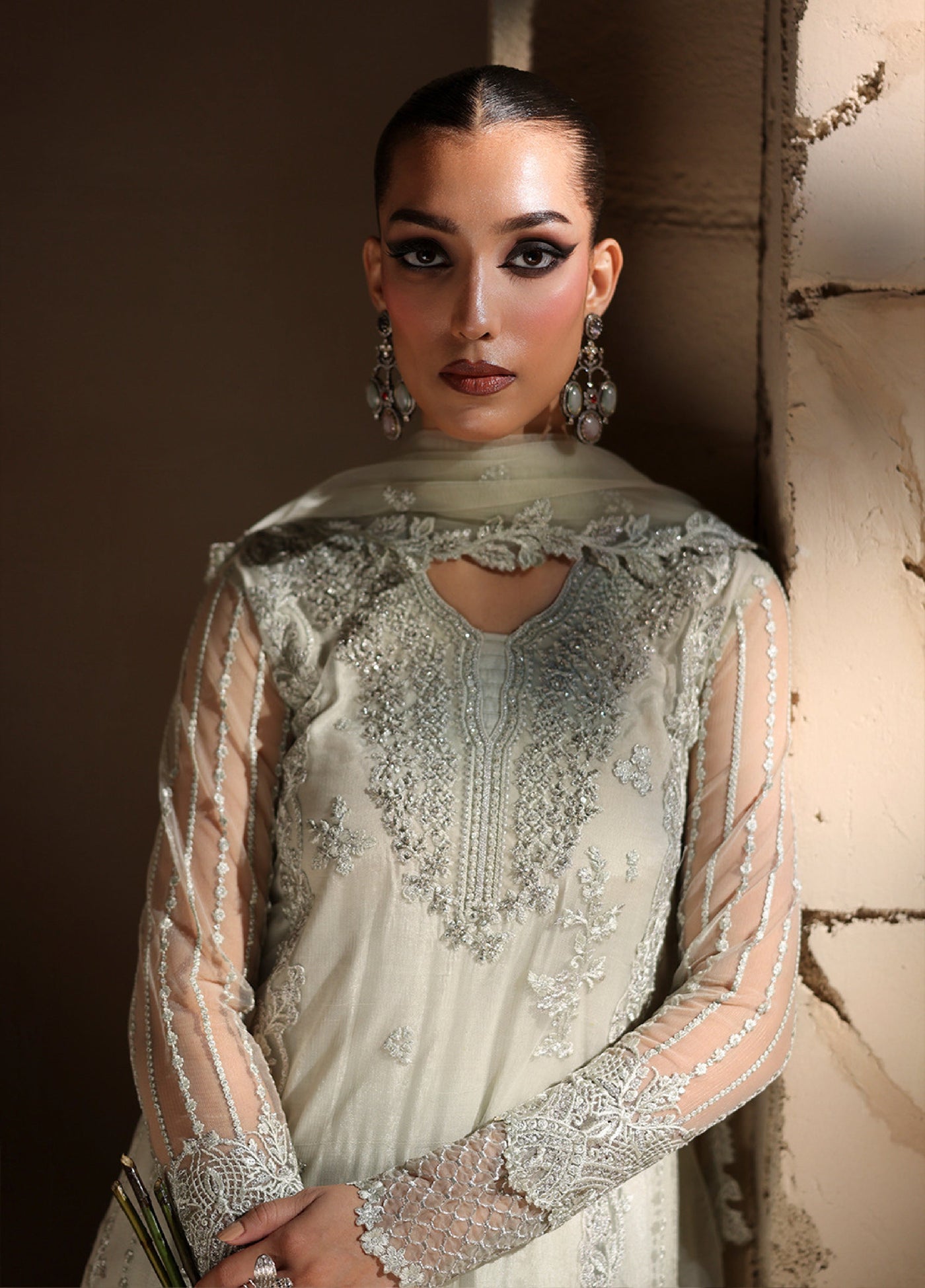 Luxe by Azure Unstitched Chiffon Embroidered Suits 3 Piece AZ25LF Elysian - Festive Collection