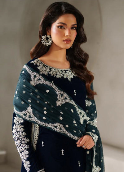 Zarif Exclusive Unstitched Velvet Embroidered Suits 3 Piece ZRF25VE ZRF-V-02 - Festive Collection