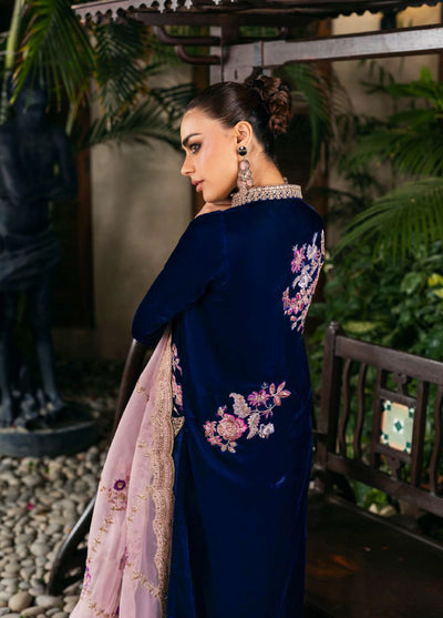 Zainab Chottani Unstitched Velvet Embroidered 3 Piece ZC25UV Meher - Festive Collection