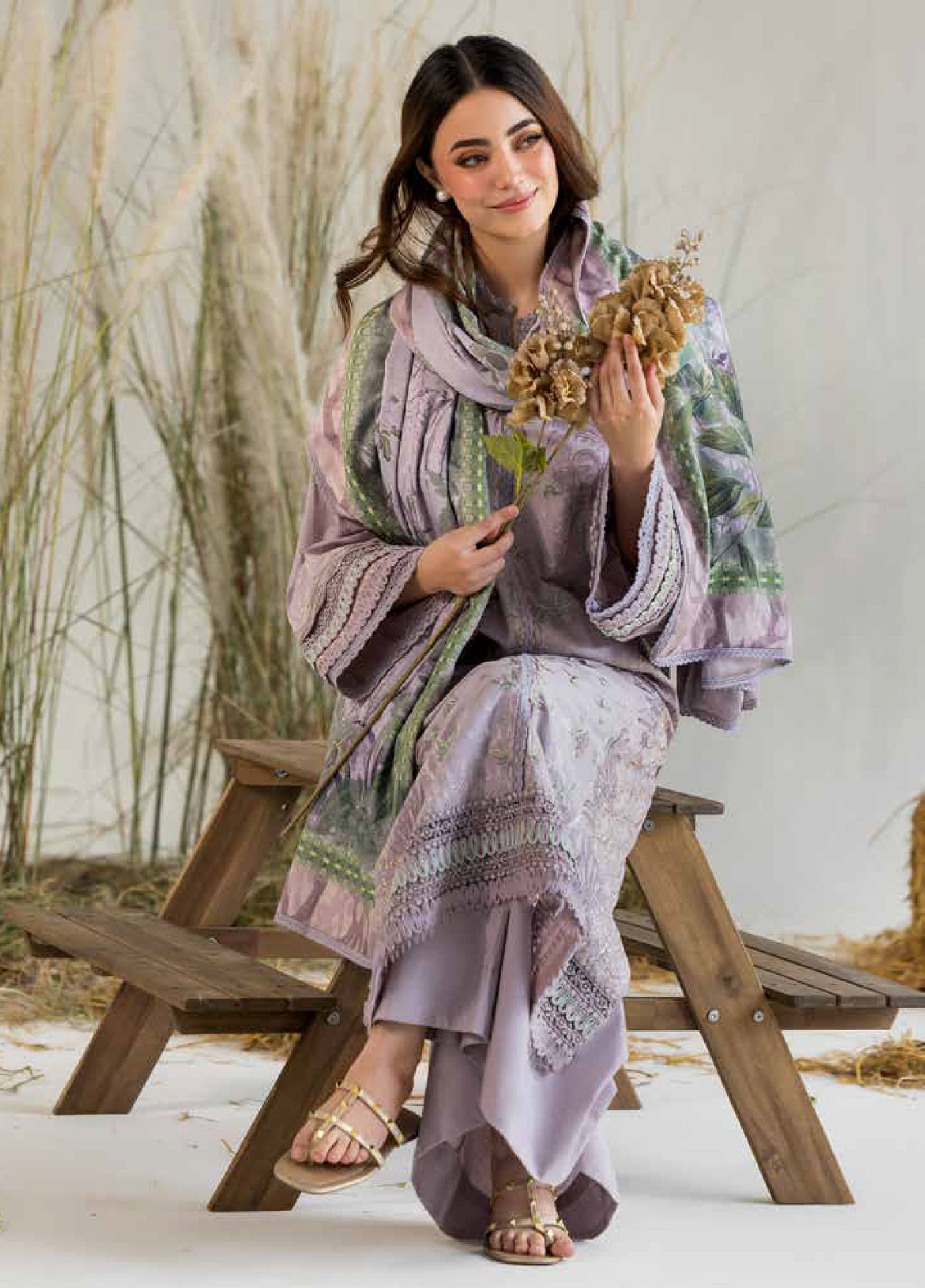 Sobia Nazir Winter Embroidered Khaddar Suits 3 Piece SN25WU D-07 B - Winter Collection