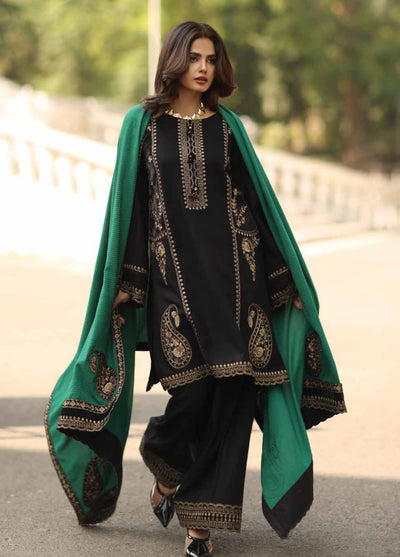 Charizma Signature Unstitched Embroidered Peach Leather 3 Piece CRZ25SP CSW5-06 - Winter Collection