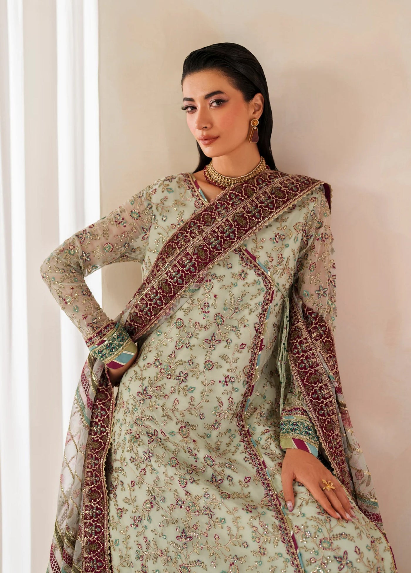 Xenia Formal Unstitched Luxury Chiffon Suits 3 Piece XE25FL Zaleh - Formals Collection