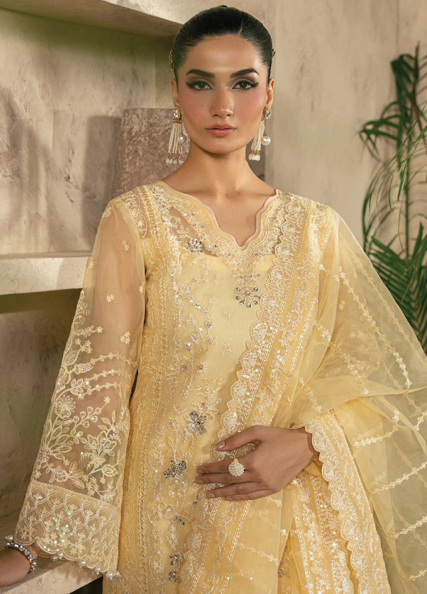 Azira by Gulaal Unstitched Luxury Embroidered Organza 3 piece GL25AF LFU-05 Aureva - Formals Collection