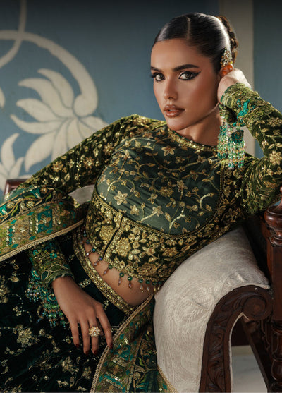 AIK Udaipur Velvet Unstitched Luxury Embroidered 3 Piece AIK25 D-02 - Formals Collection