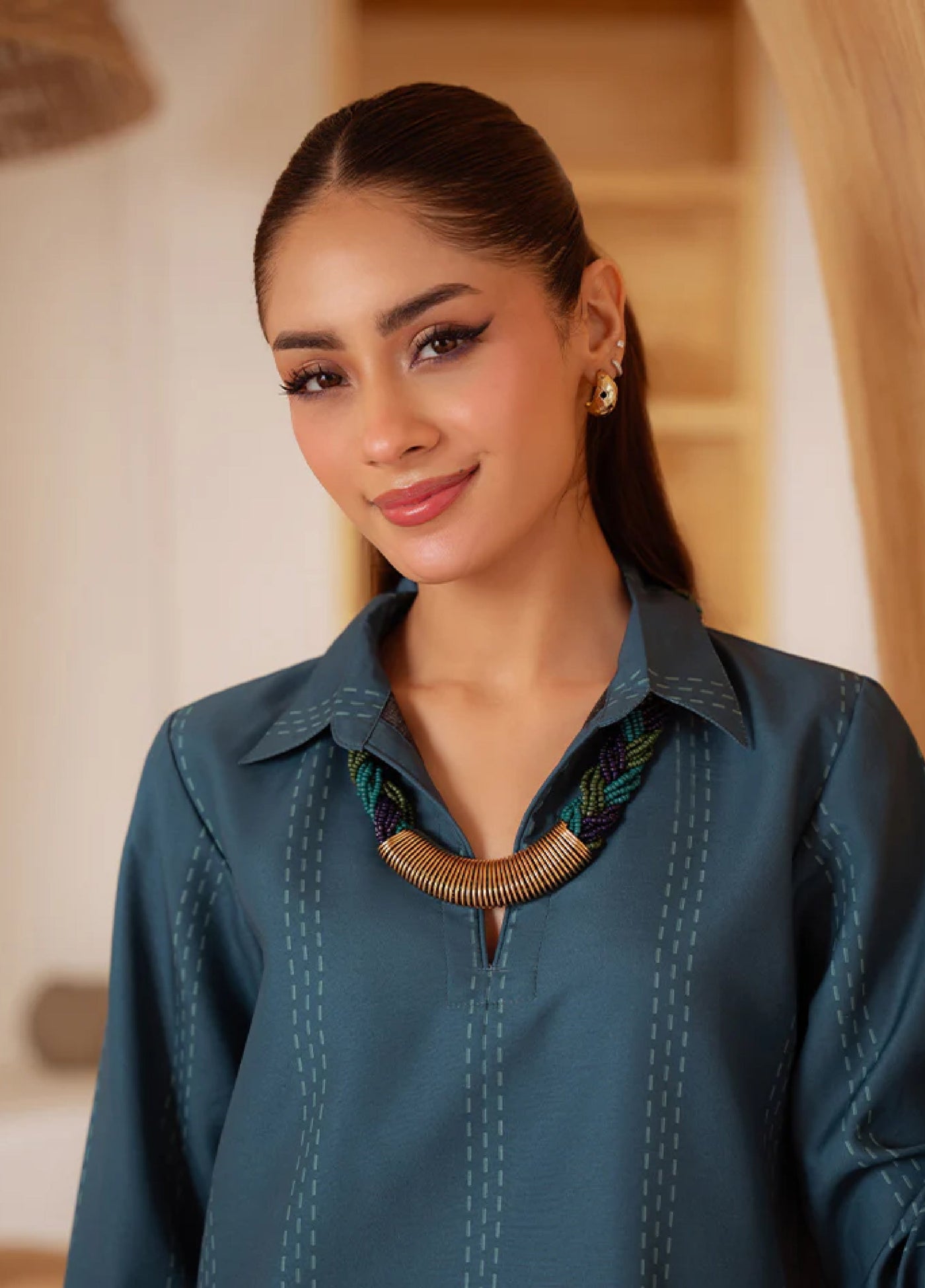 Basics by Gulaal Pret Embroidered Poly Lawn 2 Piece PL-25-S Ocean Drift - Summer Collection