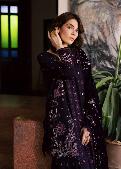 Nureh Exclusive Unstitched Luxury Leather Peach Embroidered Suits 3 Piece NU25LV NE-182 - Festive Collection