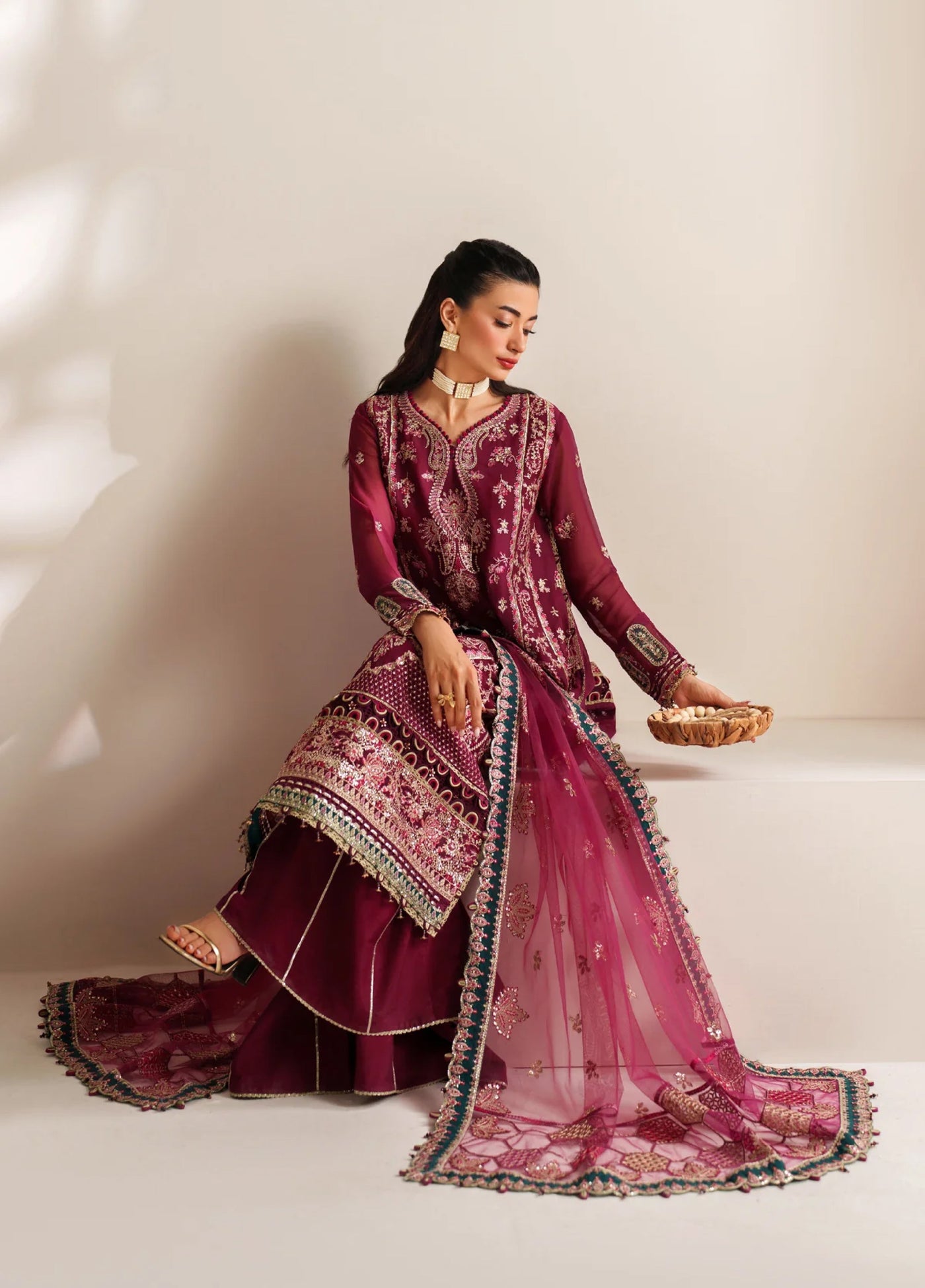 Xenia Formal Unstitched Luxury Chiffon Suits 3 Piece XE25FL Zeyara - Formals Collection