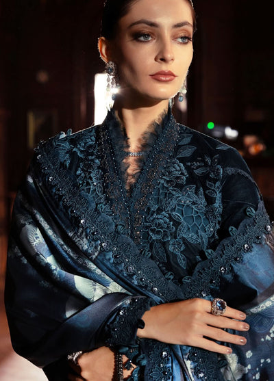 Luxe by Maria B Unstitched Embroidered Velvet 3 Piece MB25LW D10 - Winter Collection