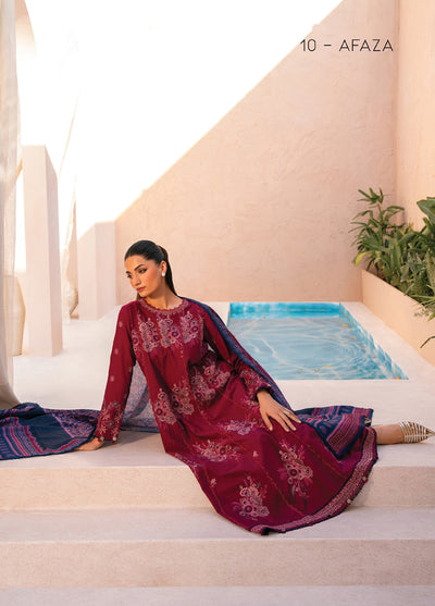 Rang e Khizaan by Xenia Unstitched Khaddar Embroidered Suits 3 Piece XE25SW D-10 AFAZA - Winter Collection