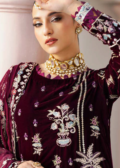 Andaz E Makhmal by Zebtan Unstitched Velvet ZB25 ZAM-09 - Festive Collection