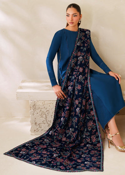 Zarif Unstitched Embroidered Raw Silk Suits 3 Piece ZRF25UF  ZRF-VS-01 - Festive Collection