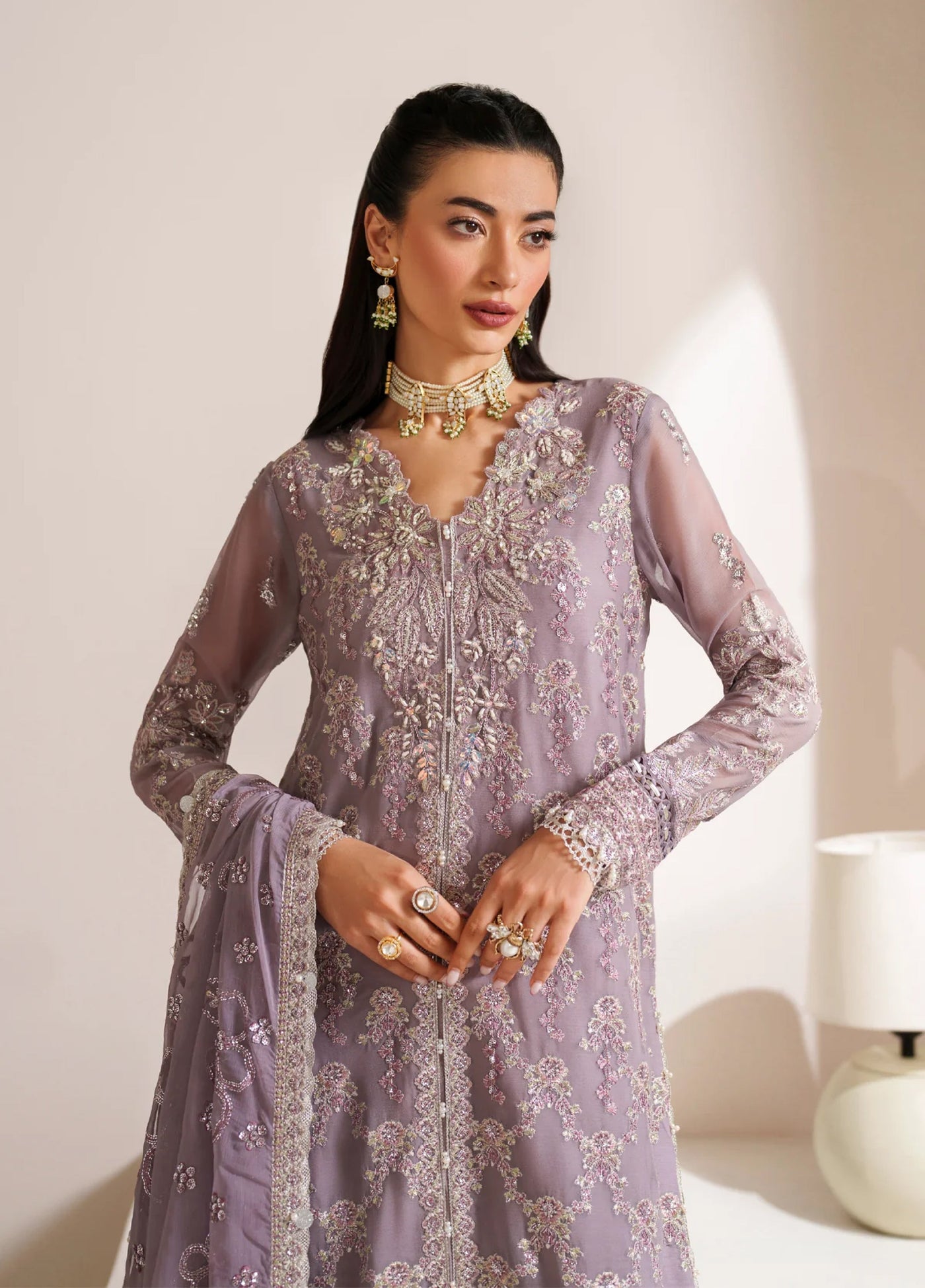 Xenia Formal Unstitched Luxury Chiffon Suits 3 Piece XE25FL Mahveen - Formals Collection