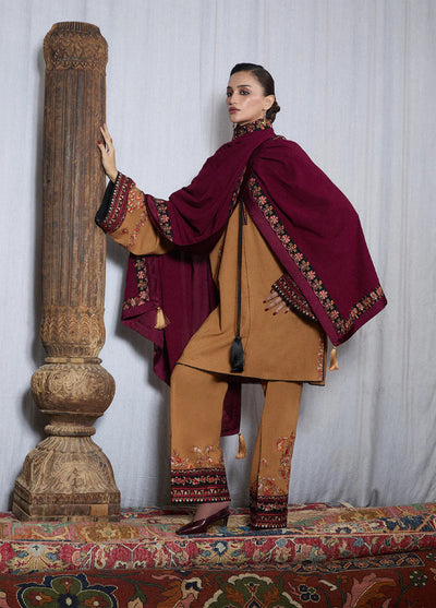 Jugnu by Hussain Rehar Unstitched Karandi Embroidered Suits 3 Piece HR25JW Zrov - Winter Collection