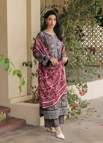 Xenia Unstitched Slub Khaddar Unstitched Embroidered Suits 3 Piece XE25SK D-10 Erya - Winter Collection