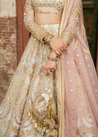 Zarlish Makhfi by Mohsin Naveed Ranjha Unstitched Embroidered Organza Suits 3 Piece MNR25ZM Kohinoor - Festive Collection