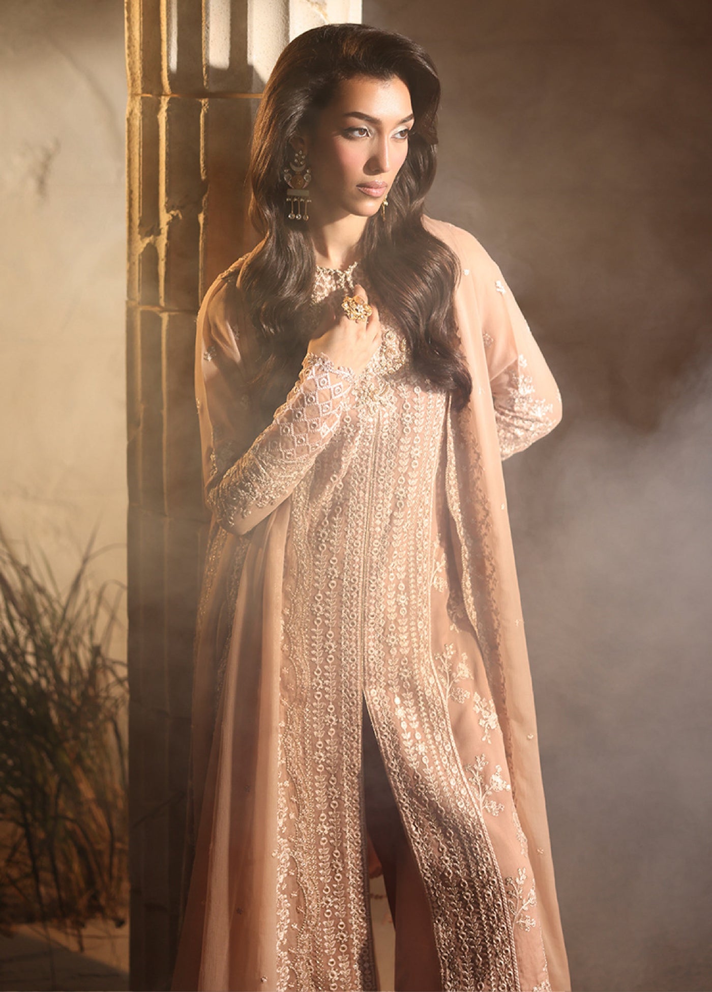 Luxe by Azure Unstitched Chiffon Embroidered Suits 3 Piece AZ25LF Lueur - Festive Collection