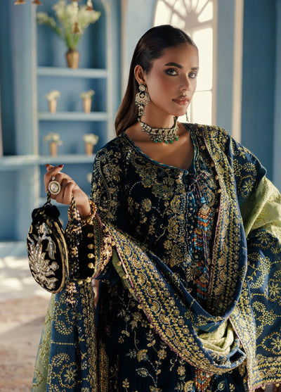 AIK Udaipur Velvet Unstitched Luxury Embroidered 3 Piece AIK25 D-08 - Formals Collection