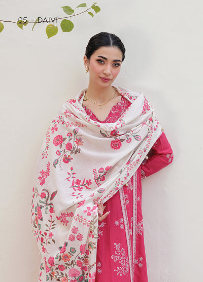 Xenia Unstitched Slub Khaddar Unstitched Embroidered Suits 3 Piece XE25SK D-05 Daivi - Winter Collection