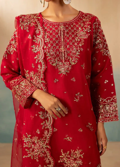 Signature by Diara Couture Pret Luxury Embroidered 3 Piece Raw Silk Jugnu-Df-44-Hot Pink - Formals Collection