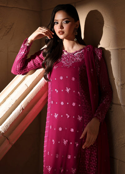 Luxe by Azure Unstitched Chiffon Embroidered Suits 3 Piece AZ25LF Amoura - Festive Collection