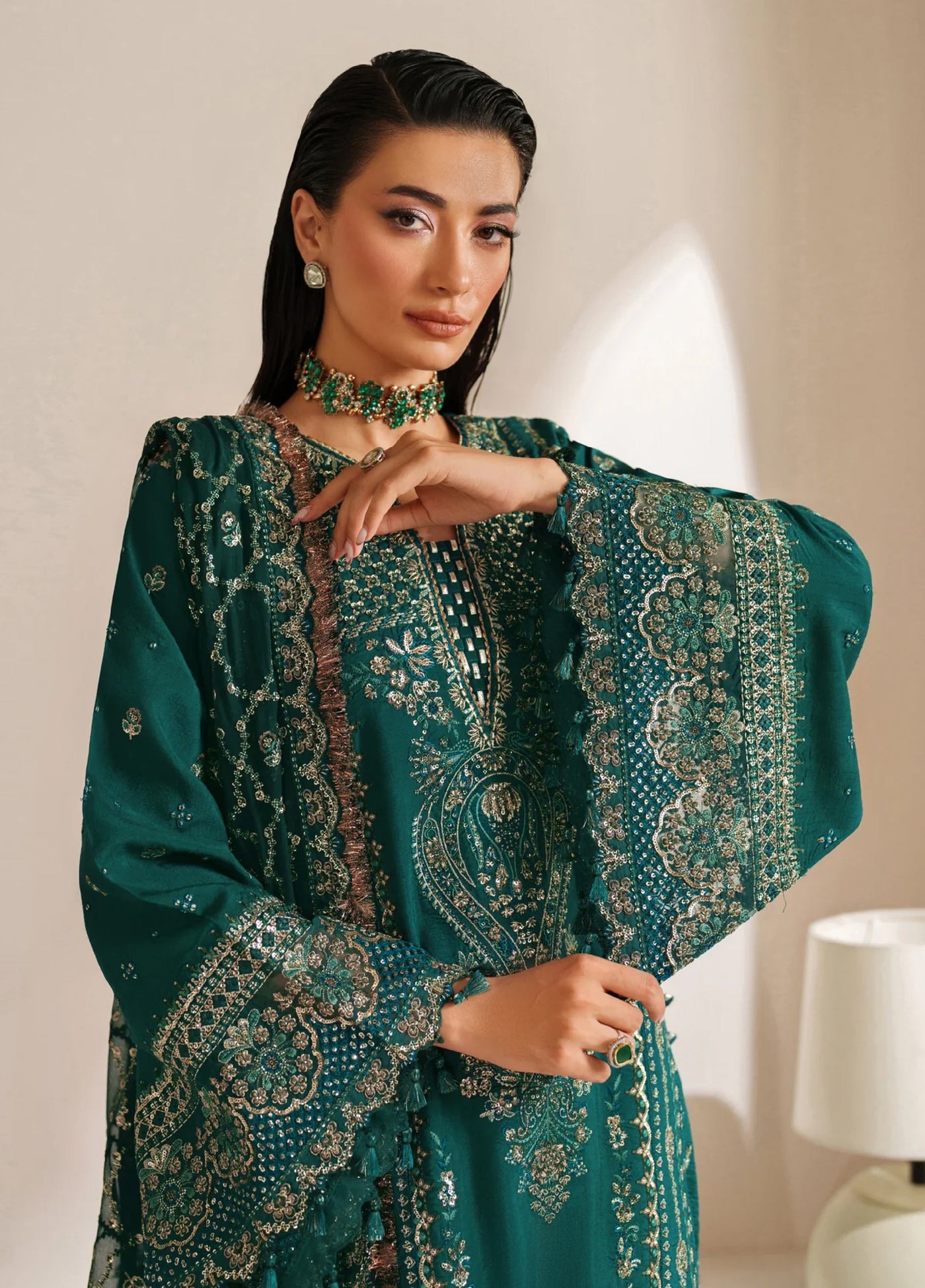 Xenia Formal Unstitched Luxury Raw Silk Suits 3 Piece XE25FL Seriya - Formals Collection