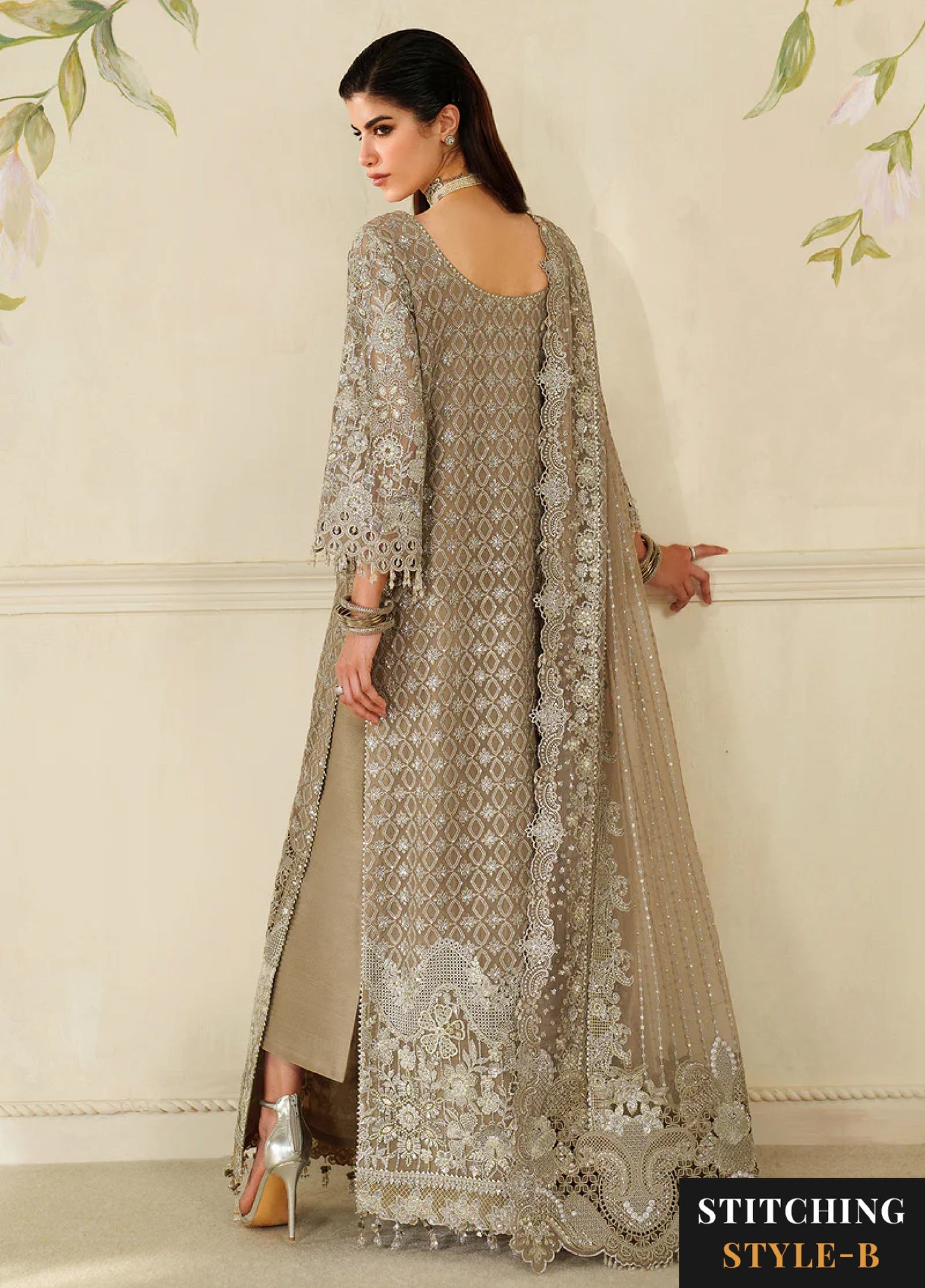 Chantelle by Baroque Unstitched Embroidered Organza 3 piece BQ25CF V14- D 08 - Formals Collection