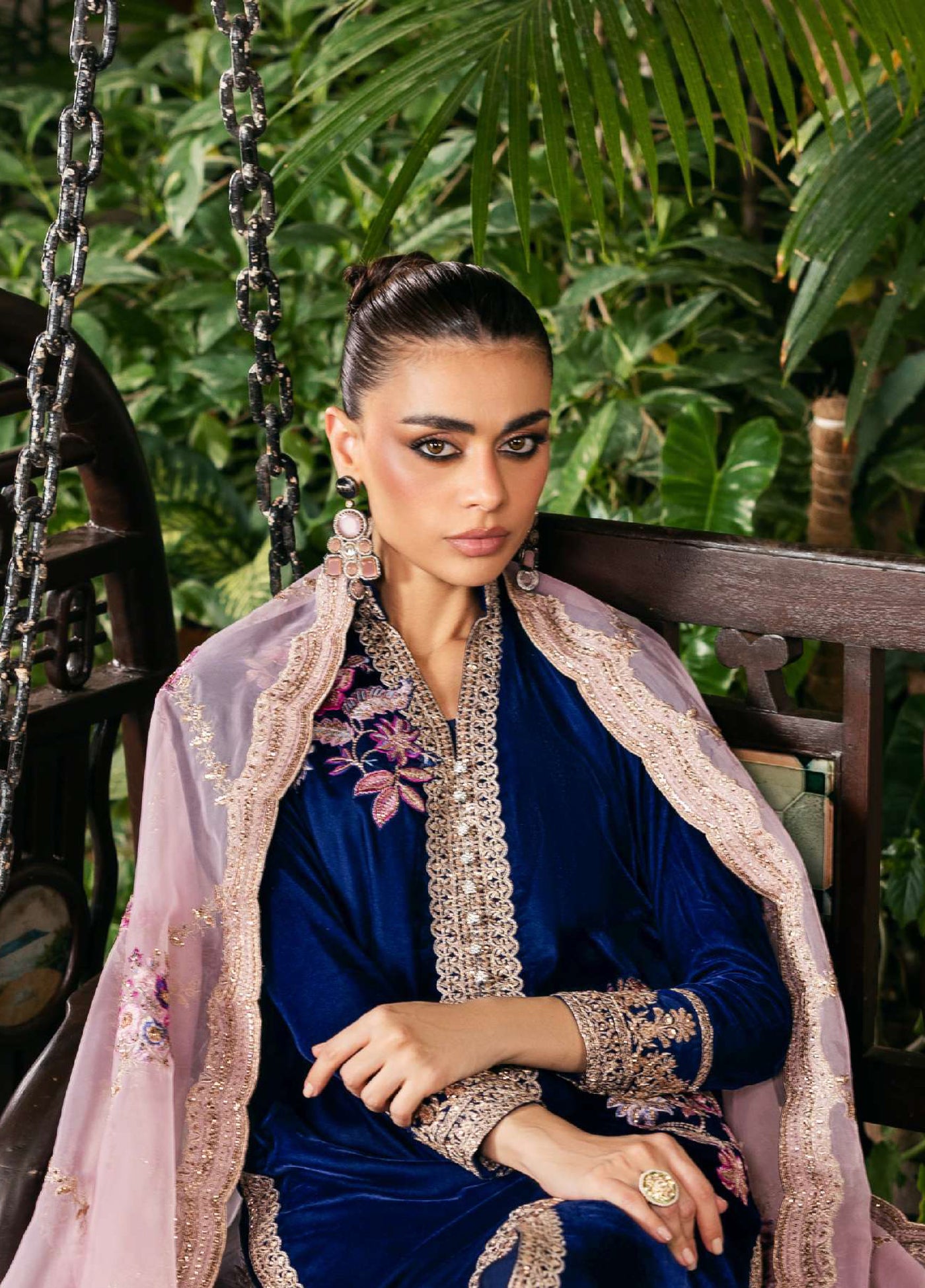 Zainab Chottani Unstitched Velvet Embroidered 3 Piece ZC25UV Meher - Festive Collection