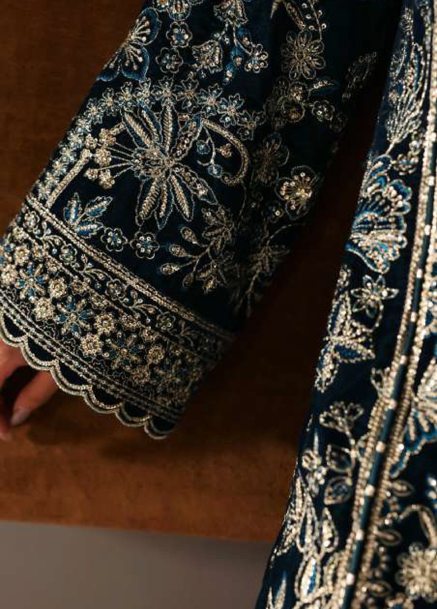 Marais by Gulaal Unstitched Velvet Embroidered 3 Piece Suits GL25VF GL-25-V11 Morena - Festive Collection