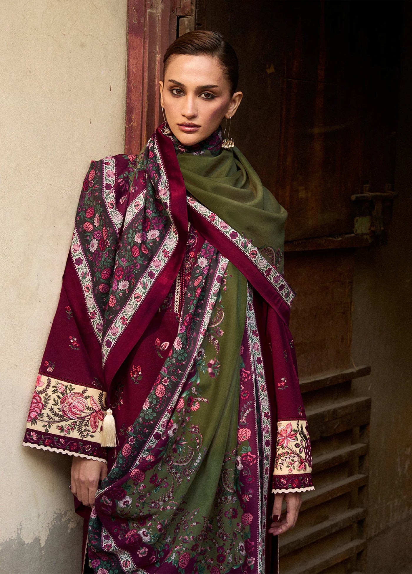 Jugnu by Hussain Rehar Unstitched Karandi Embroidered Suits 3 Piece HR25JW Tiran - Winter Collection