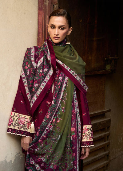 Jugnu by Hussain Rehar Unstitched Karandi Embroidered Suits 3 Piece HR25JW Tiran - Winter Collection