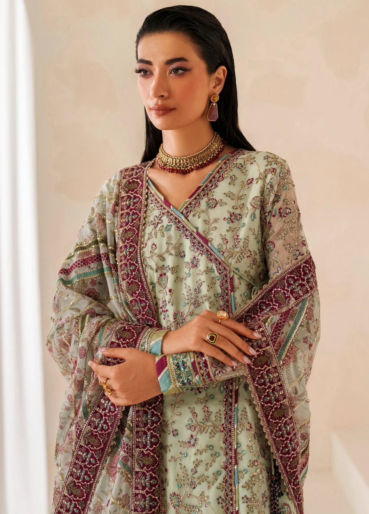 Xenia Formal Unstitched Luxury Chiffon Suits 3 Piece XE25FL Zaleh - Formals Collection