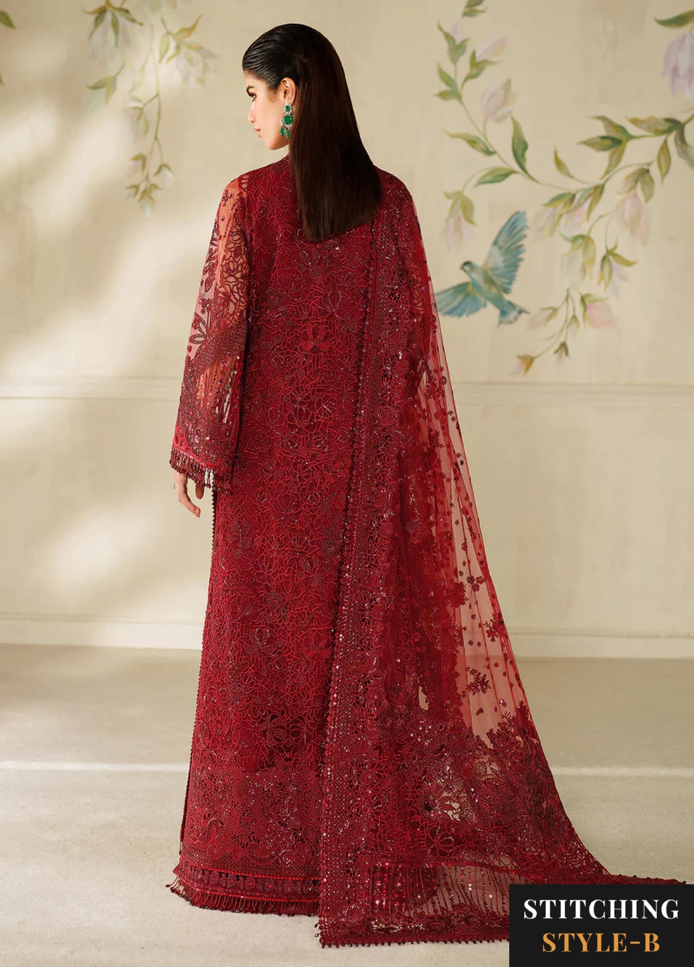 Chantelle by Baroque Unstitched Embroidered Organza 3 piece BQ25CF V14- D 01 - Formals Collection